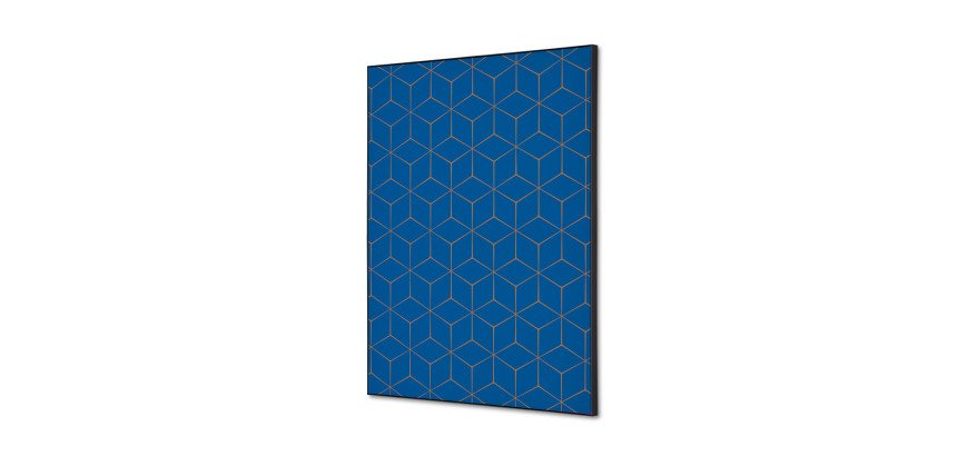 Textile Wall Decoration SET A2 Hexagon Blue-Brown I14