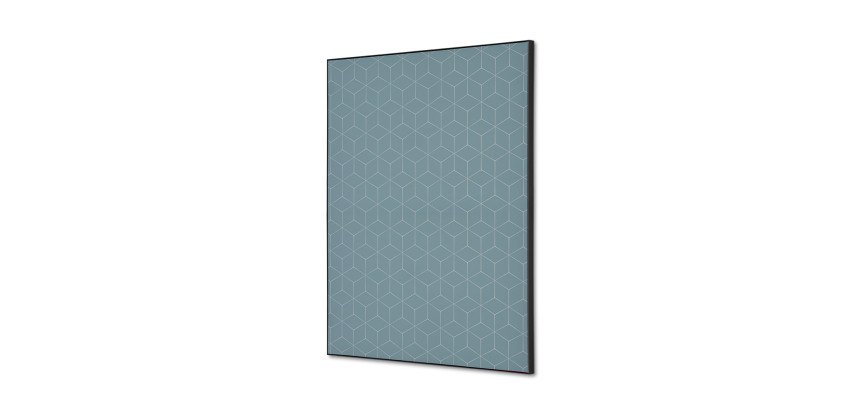 Wanddecoratie Textiel SET A2 Hexagon Grijs