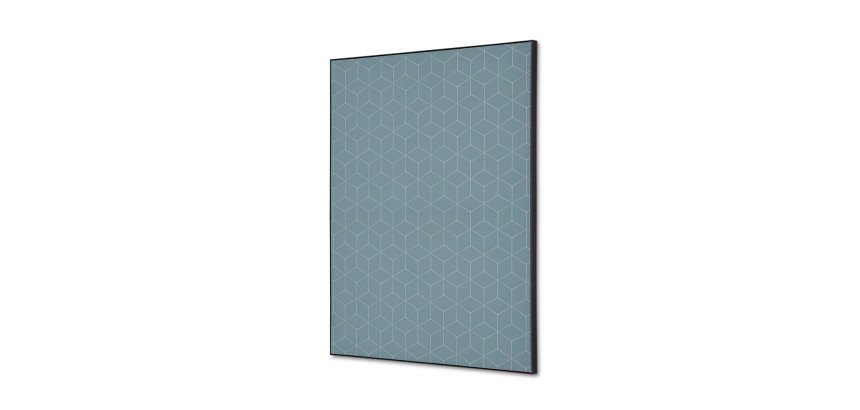 Wanddecoratie Textiel SET A2 Hexagon Grijs
