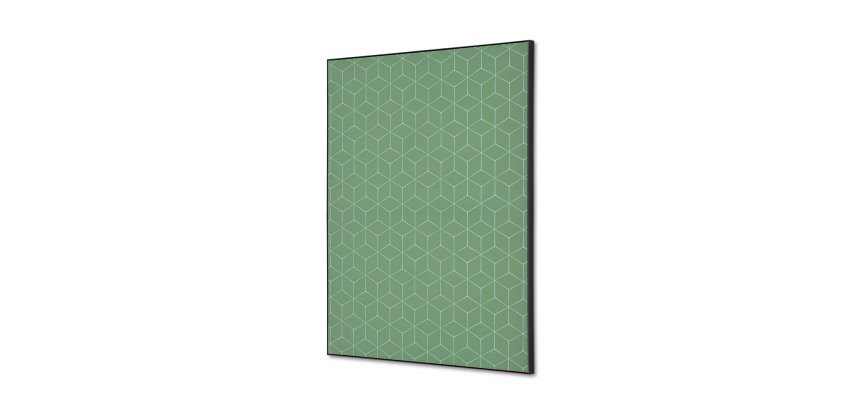Spannstoff Wanddekoration SET A2 Hexagon Grün
