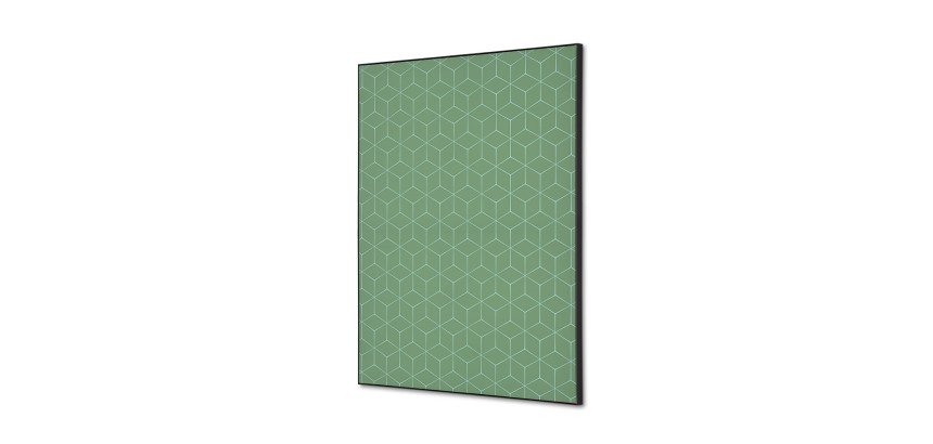 Decorazione murale tessile SET A2 Esagono Verde I16