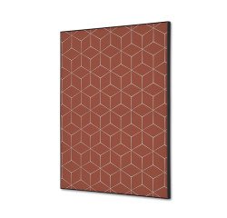 Wanddecoratie Textiel SET A2 Hexagon Donkerbruin