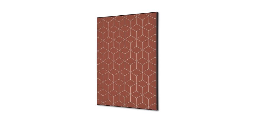 Spannstoff Wanddekoration SET A2 Hexagon Rost