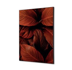Wanddecoratie Textiel SET A2  Botanische Bladeren Rood