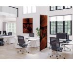 decoración textil de Pared SET A2 Hoja Botánica Roja