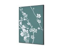 Décoration Murale en Tissu SET A2 Fleurs De Cerisier Japonais Vert