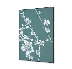 Decoración Textil de Pared SET A2 Flor de Cerezo Japonés Verde