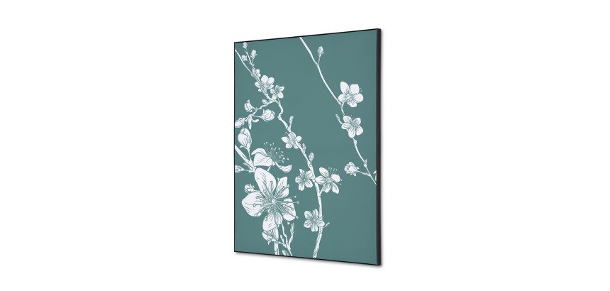 Textile Wall Decoration SET A2 Japanese Blossom Green I10