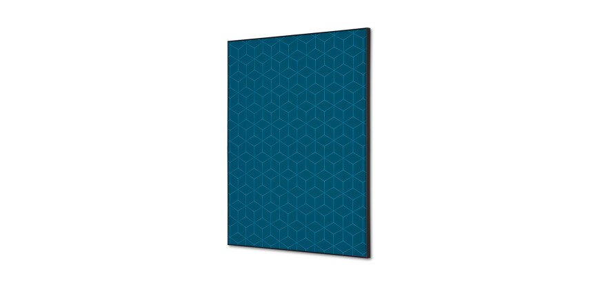Wanddecoratie Textiel SET A2 Hexagon Blauw
