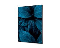 Spannstoff Wanddekoration SET A2 Botanische Blätter Blau