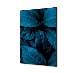 Wanddecoratie Textiel SET A2 Botanische Bladeren Blauw