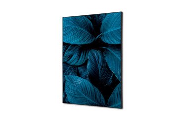 decoración textil de Pared SET A2 Hoja Botánica Azul