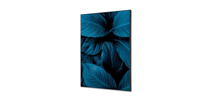 decoración textil de Pared SET A2 Hoja Botánica Azul