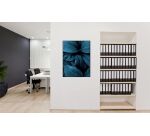 decoración textil de Pared SET A2 Hoja Botánica Azul