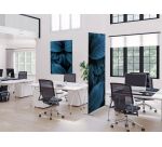 decoración textil de Pared SET A2 Hoja Botánica Azul