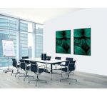 Wanddecoratie Textiel SET A2 Botanische Bladeren Groen