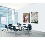 Wanddecoratie Textiel SET A2 Roze Bloem Erica