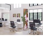 Wanddecoratie Textiel SET A2 Roze Bloem Erica