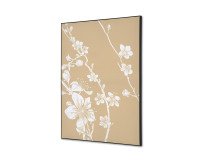 Décoration Murale en Tissu SET A2 Fleurs De Cerisier Japonais Beige