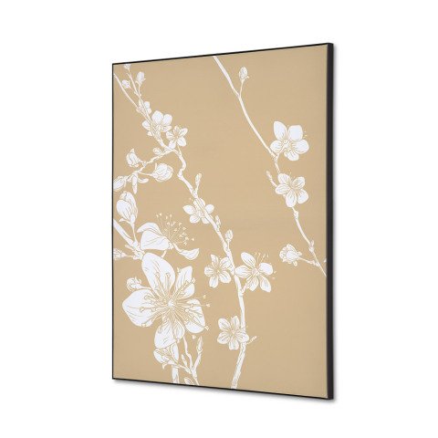 decoración textil de Pared SET A2 Flor de Cerezo Japonés Beige
