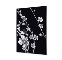 Decoración Textil de Pared SET A2 Flor de Cerezo Japonés Negro