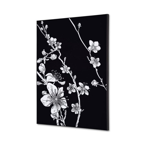 decoración textil de Pared SET A2 Flor de Cerezo Japonés Negro