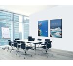 Wanddecoratie Textiel SET A2 Zee Golven