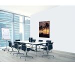 Wanddecoratie Textiel SET A2 Palmbomen Zonsondergang