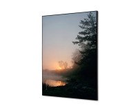 Spannstoff Wanddekoration SET A2 Wald Sonnenaufgang
