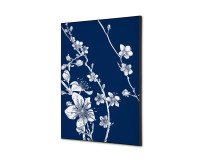 Décoration Murale en Tissu SET A2 Fleurs De Cerisier Japonais Bleu
