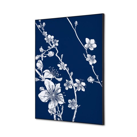 decoración textil de Pared SET A2 Flor de Cerezo Japonés Azul