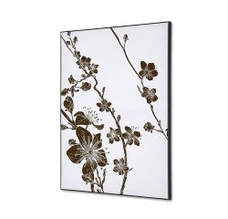 Wanddecoratie Textiel SET A2 Japanse Bloesem Donkerbruin