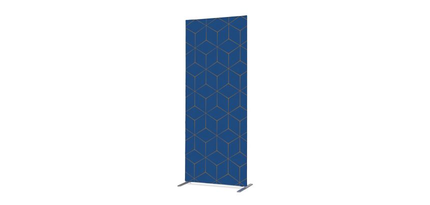 Separador textil deco 85-200 Doble Hexágono Azul-Marrón