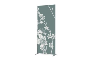 Textil Raumteiler Deko 85-200 Abstrakte Japanische Kirschblüte Grün