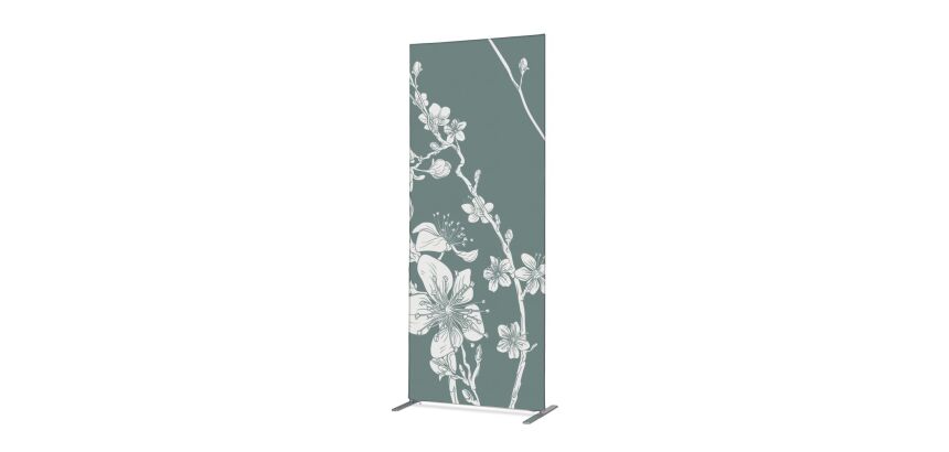 Separador Textil Deco 85-200 Doble Abstracto Flor de Cerezo Japonés Verde