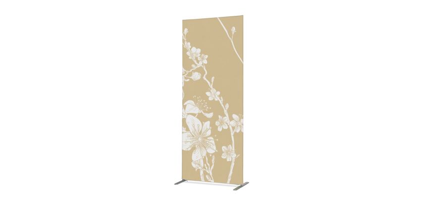 Textil Raumteiler Deko 85-200 Abstrakte Japanische Kirschblüte Beige