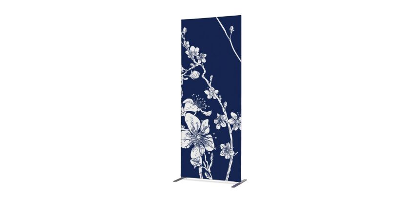 Separador textil deco 85-200 Doble Abstracto Flor de Cerezo Japonés Azul