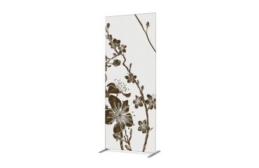 Textil Raumteiler Deko 85-200 Abstrakte Japanische Kirschblüte Braun
