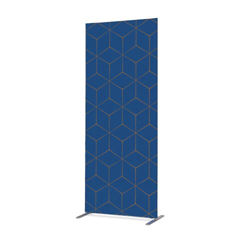 Separador textil deco 100-200 Doble Hexágono Azul-Marrón