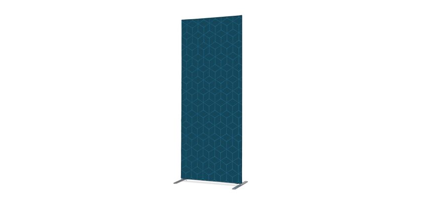 Textile Room Divider Deco 100-200 Double Hexagon Blue