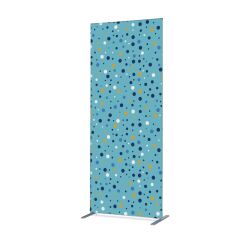 Cloison déco verticale en tissu motif points couleur
