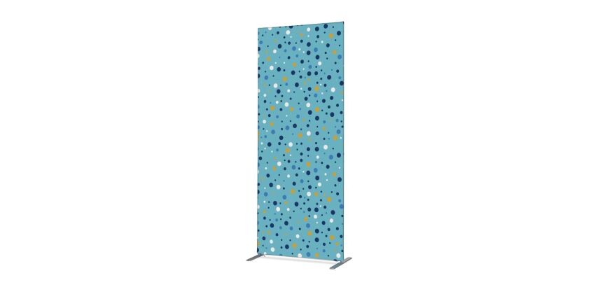 Cloison Déco en tissu 100-200 Points Couleur Bleue