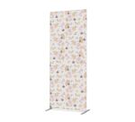 Cloison déco verticale en tissu motif fleurs Foya