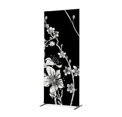 Separador Textil Deco 100-200 Doble Abstracto Flor de Cerezo Japonés Negro