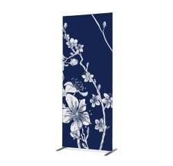 Separador Textil Deco 100-200 Doble Abstracto Flor de Cerezo Japonés Azul