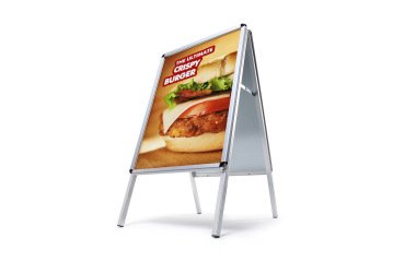 Caballete Publicitario 50x70 cm Esquinas Redondas 32 mm