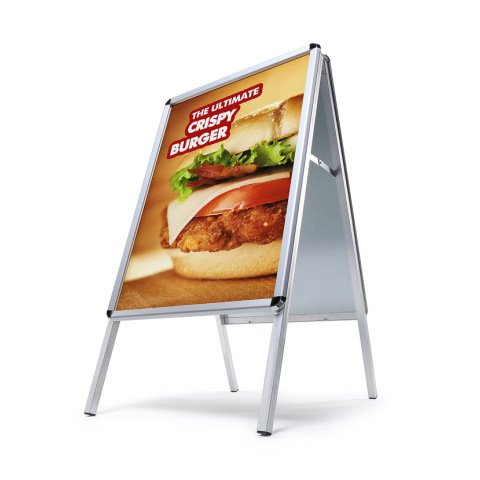 Caballete Publicitario 50x70 cm Esquinas Redondas 32 mm