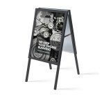 Chevalet 50 x 70 cm Coins En Onglet 32 mm Noir