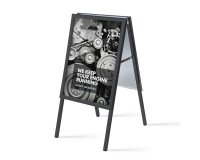 Caballete Publicitario 50x70 cm Esquinas en Inglete 32 mm Negro