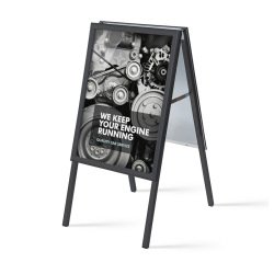 Caballete Publicitario 50x70 cm Esquinas en Inglete 32 mm Negro